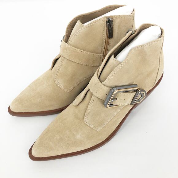 VINCE CAMUTO Women's Ashena Pointed Toe Ankle Boot 6.5 Taupe Suede NWOB - Picture 4 of 11